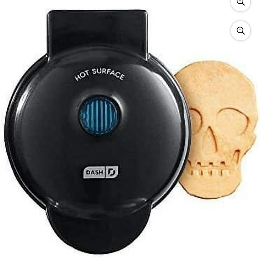 Black Skeleton Mini Waffle Maker by Dash NIB